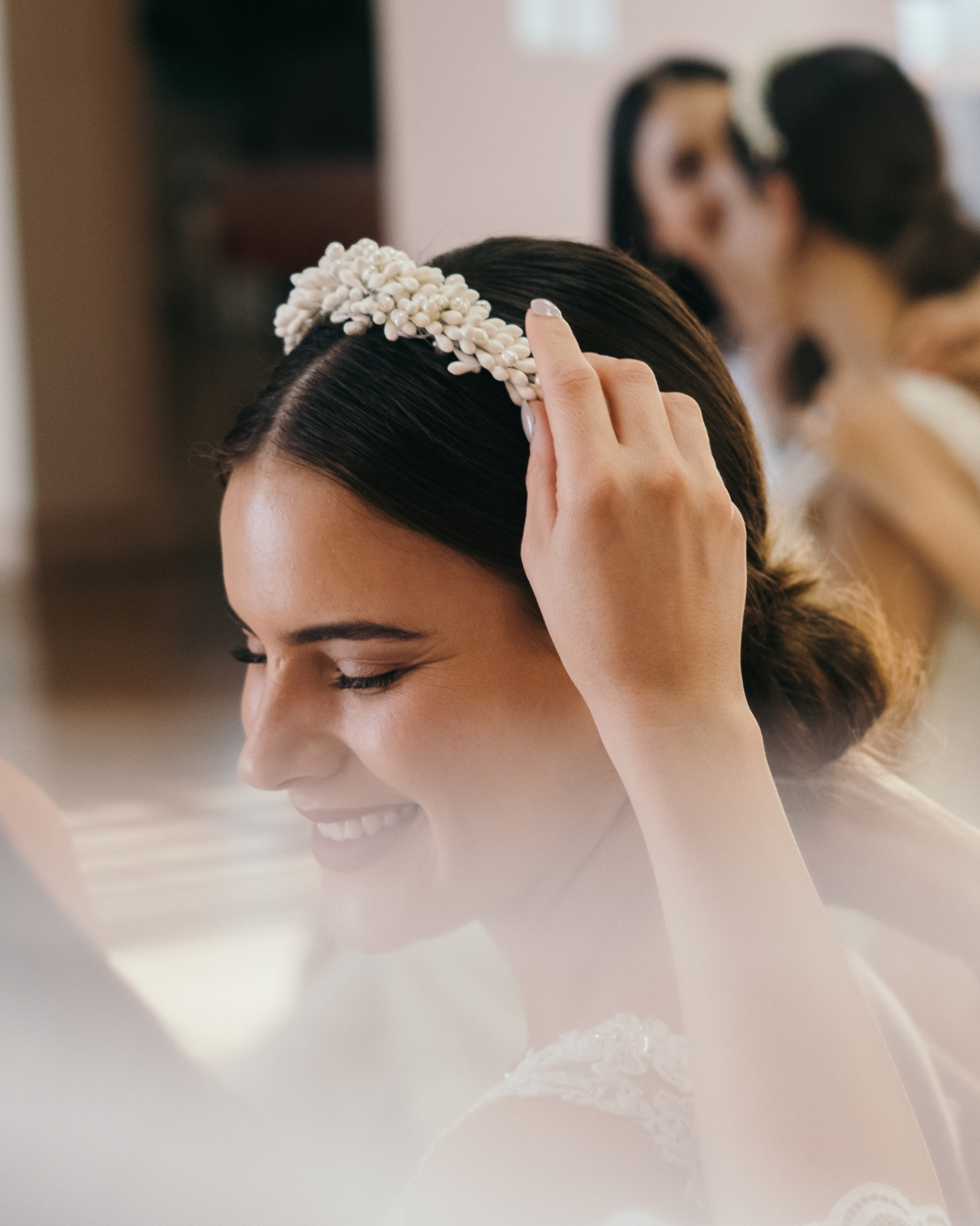 Smiling bride